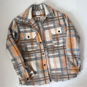 Zara Sweater Shirt Jacket
